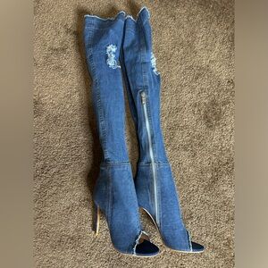 BRAND NEW DENIM OVER THE KNEE BOOT BY EGO SHOES…women size 9